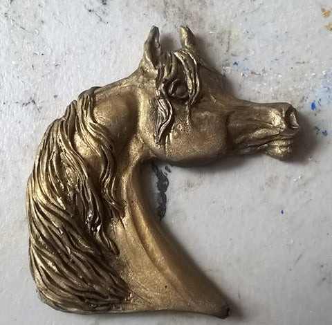 Arabian horse cold cast bronze sculpture