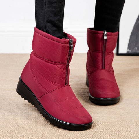 Bota de Inverno Jana Peluciada Impermeável Feminina Calçados Rosela