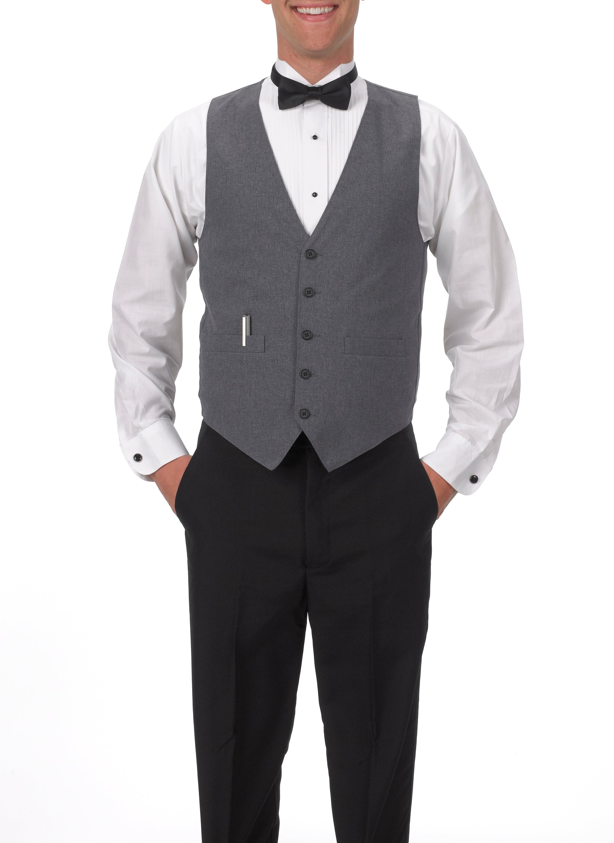 Men's Full Back Vest with Inside and Outside Pockets - 99tux