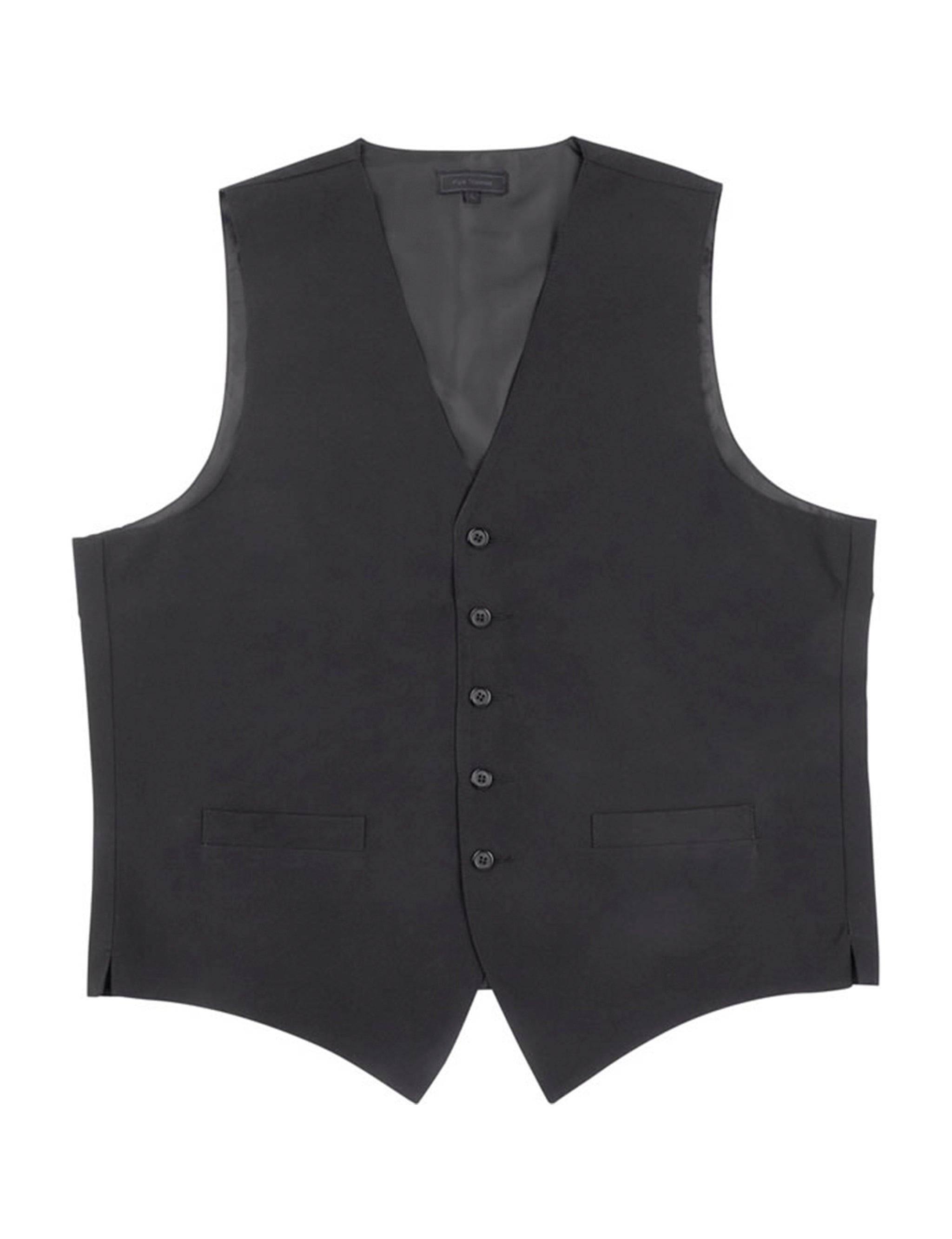 Men's Black, Full Back, Long Cut Vest - 99tux
