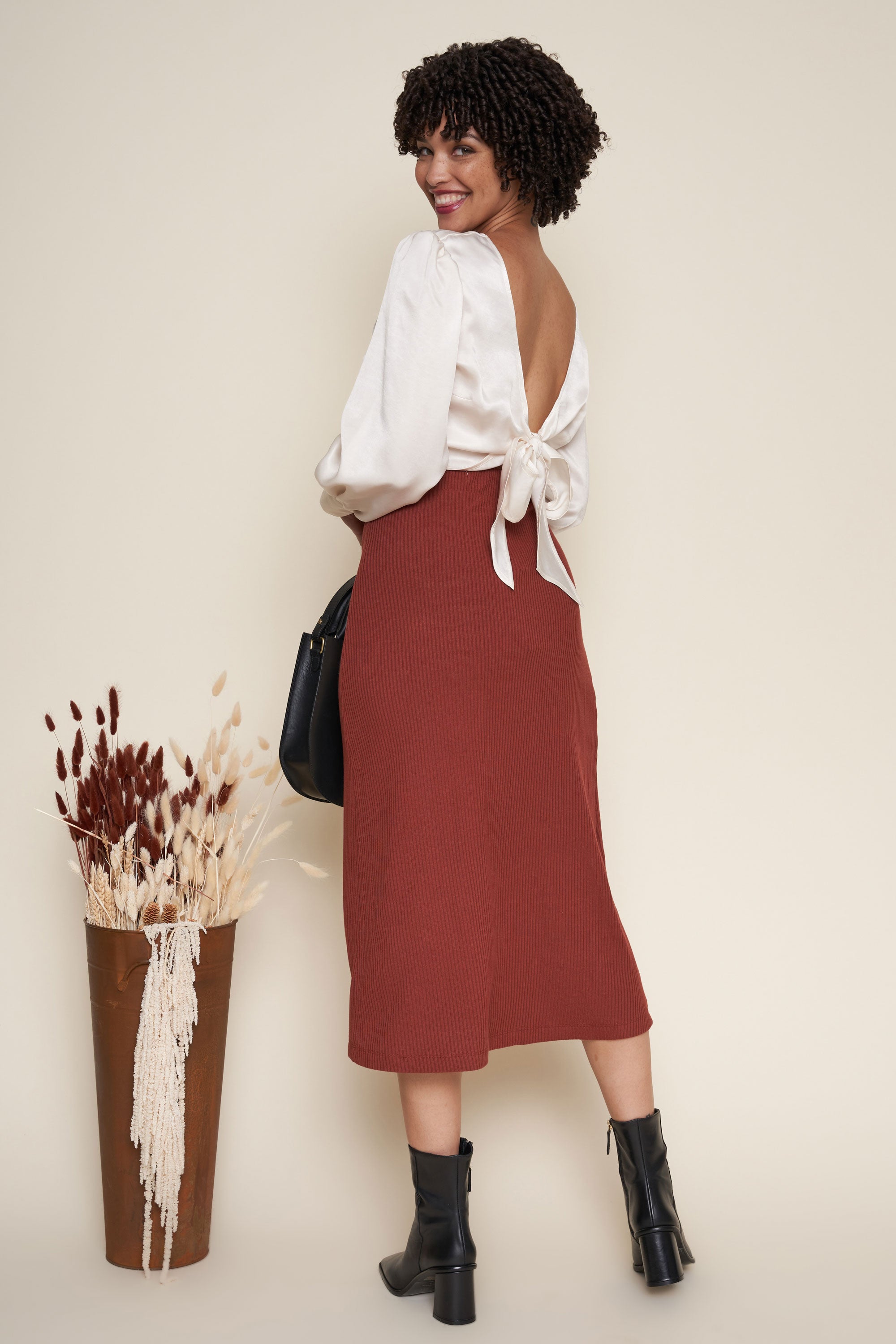 Finn Skirt in Sienna Rib