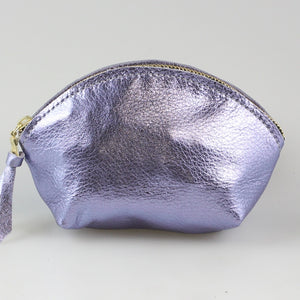 The Metallic Simon Makeup Clutch in Hyacinth - Mint Julep