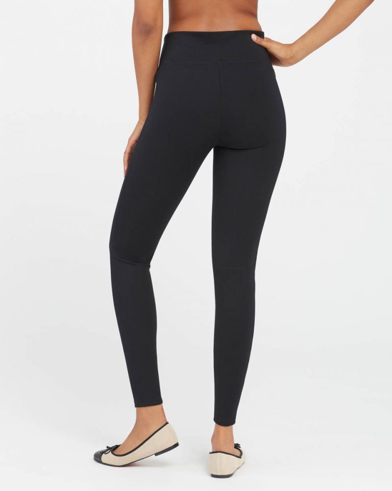 Ponte Ankle Leggings in Classic Black