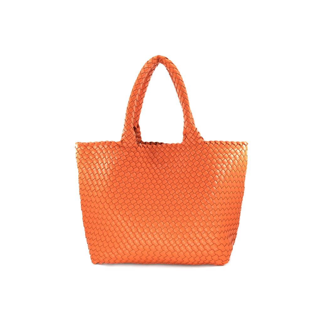 NWT J. Jill Large Woven Hemp Orange Blue Tote Bag ($89) + Zip Pouch ($39)