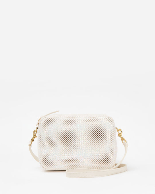 Petite Moyen Messenger Natural Woven Checker - Iris Boutique