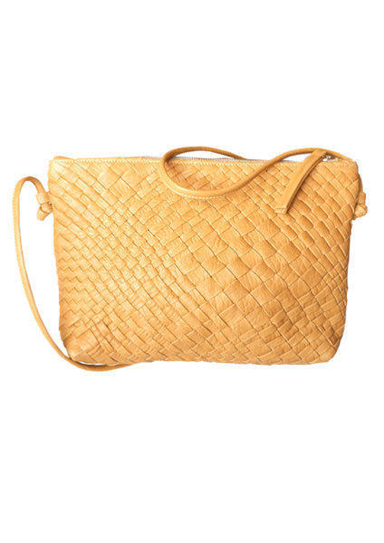 woven leather crossbody bag