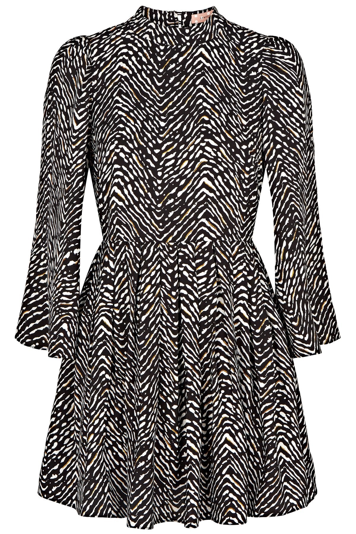 Sable Mini Dress in Black Zebra Print