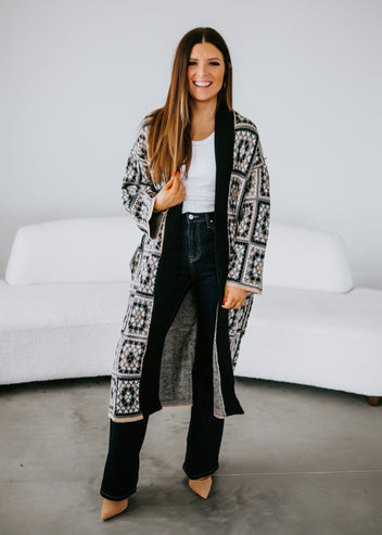 Rae Mode Butter Long Sleeve Cardigan With Side Slits