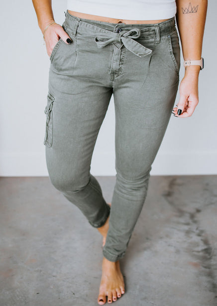 Women's Stretch Slim-Fit Twill Cargo Pants | Lauriebelles