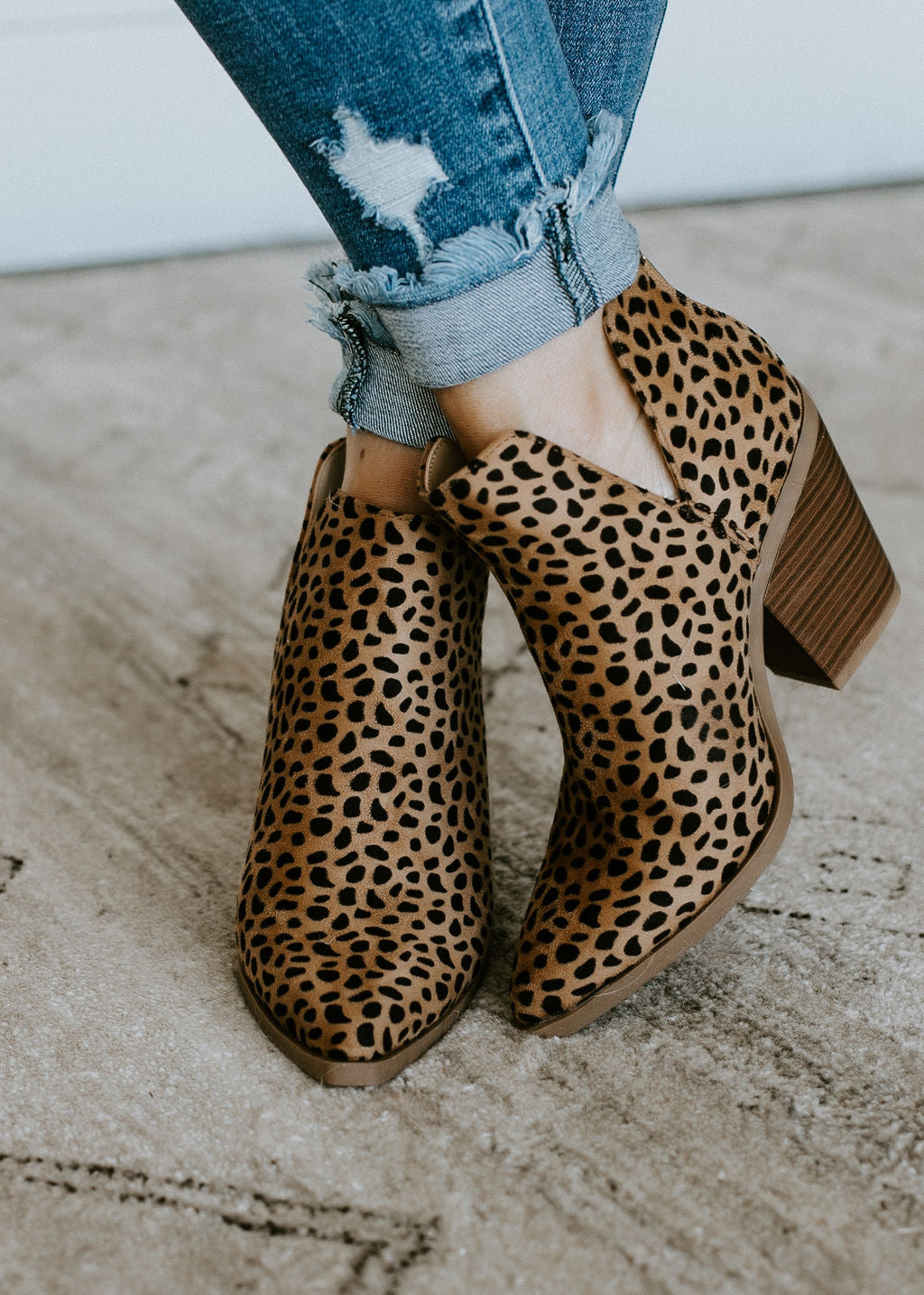 cheetah bootie