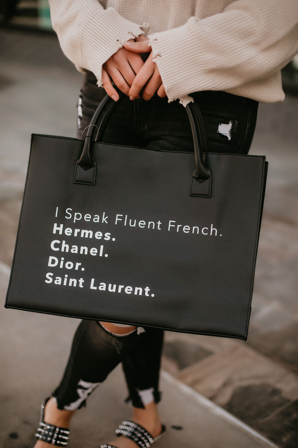 i speak fluent french hermes chanel tote