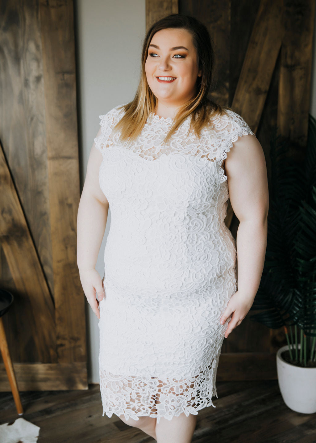 lady in lace dress