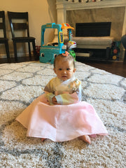 Korean girl baby hanbok first birthday