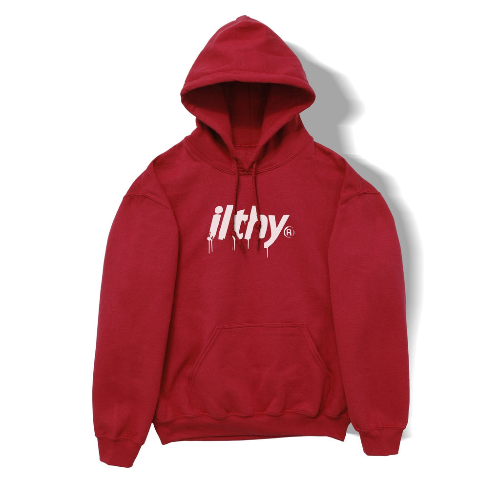 ILTHY® Lowercase Logo Drip Hoodie (Red)