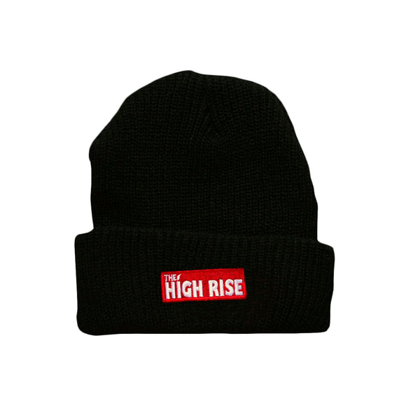 High Rise Bar Logo Beanie (Black)