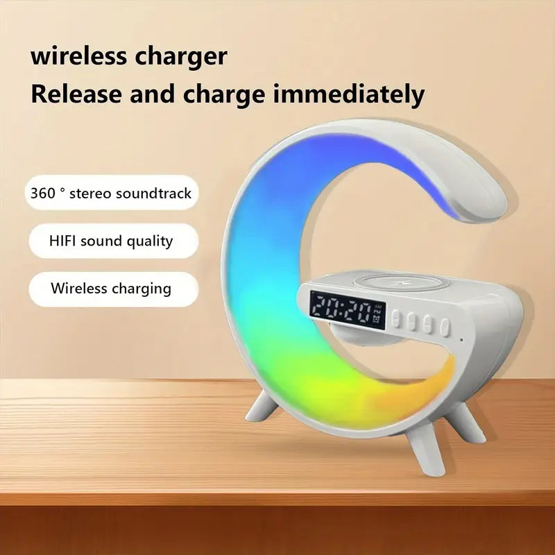 1  functional   clock sunrise wake up light with wireless charger   timer music speaker adjustable colors energy saving and eye   night light for christmas and birthday gift details 6