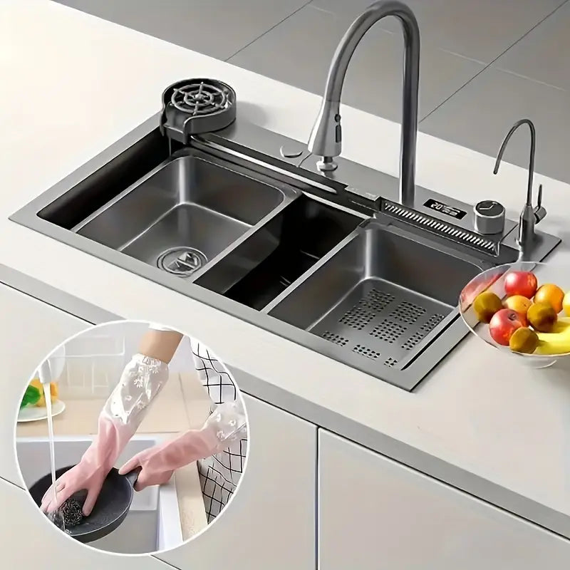 1 pair waterproof pvc cleaning gloves non slip dishwashing gloves for kitchen household laundry gloves multipurpose utility gloves for bathroom toilet living room bedroom material pvc waterproof grade waterproof alcohol free material details 6