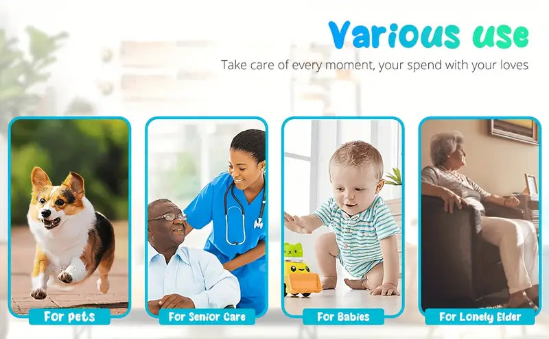 HD Safety Monitor with Voice Intercom & Temperature Display - Real-Time, 1500mAh Rechargeable Battery, Cry Alarm Camera for Youngsters - Perfect Gift for Christmas, Halloween, Thanksgiving details 1