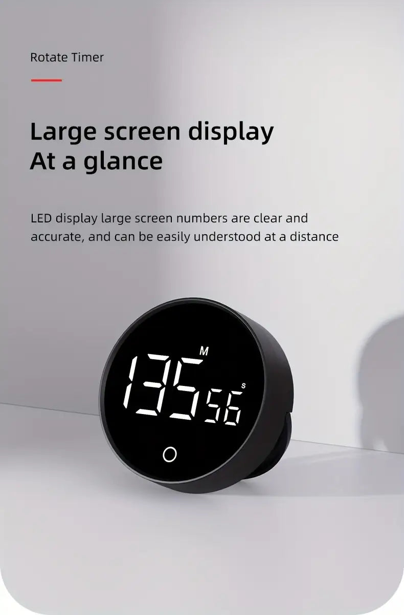 silent led kitchen timer rotating battery powered aaa routines details 5