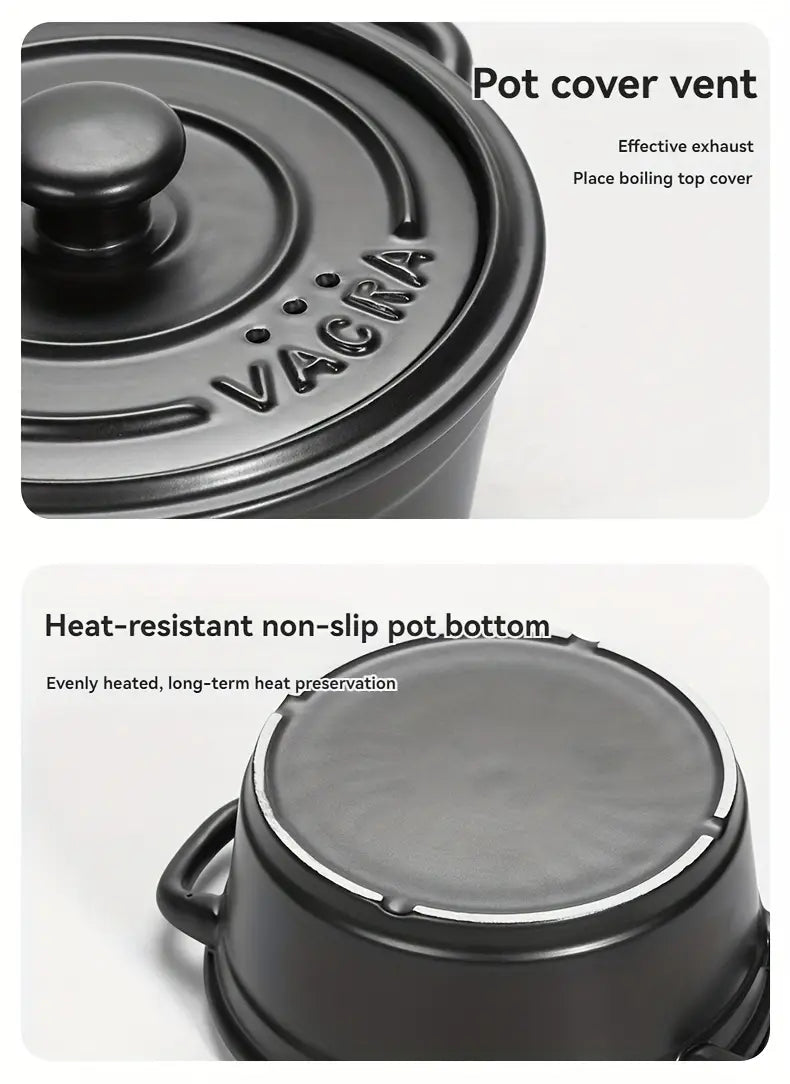 2l enamel ceramic casserole high temperature resistant dishwasher safe soups ideal for stoves details 4