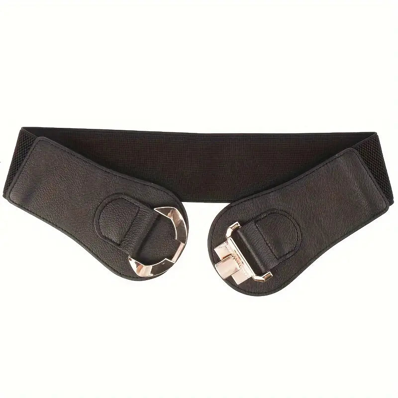 metal   широкий пояс бохо элегантный эластичный кожзаменитель корсет женский тренд платье пояс пальто поясные детали 9