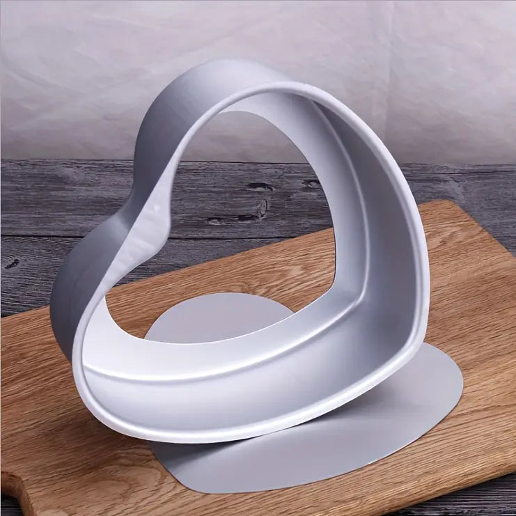 1pc 3pcs heart shaped   cake pan loose bottom cake molds 4 6 8 10 non stick removable bottom cake mold aluminum chiffon cake pans diy for oven for halloween christmas birthday party wedding etc details 3