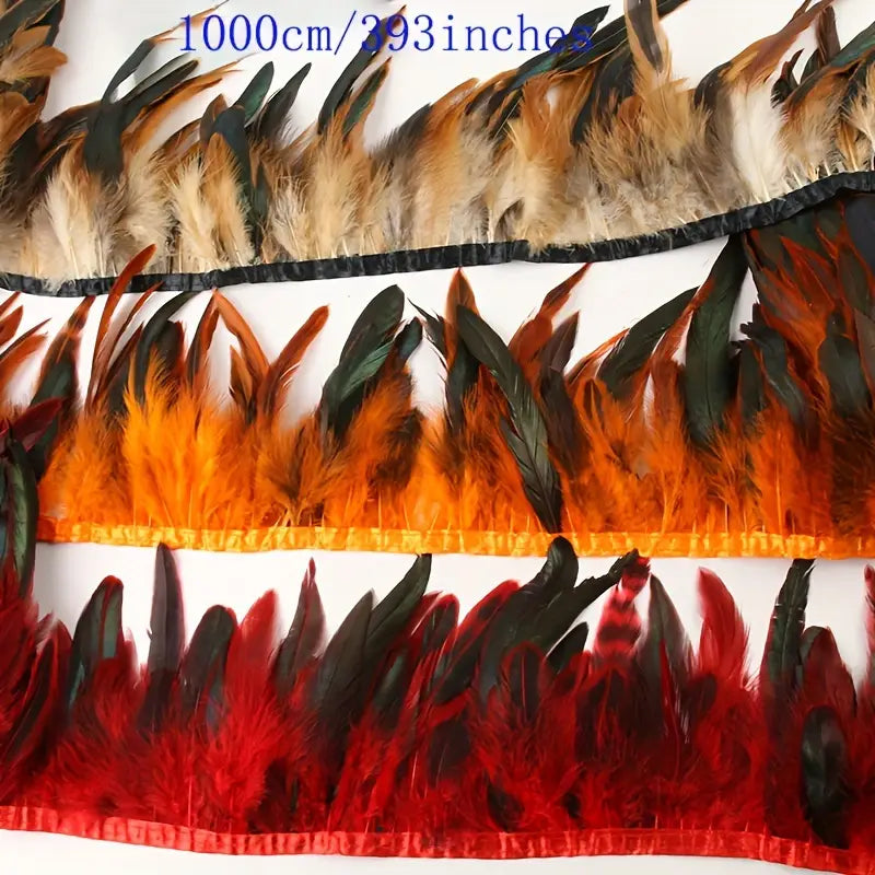 fashionable cotton blend feathered ribbon for diy crafts bridal accessories carnival wedding halloween christmas decorations 1000cm 394 inches details 4
