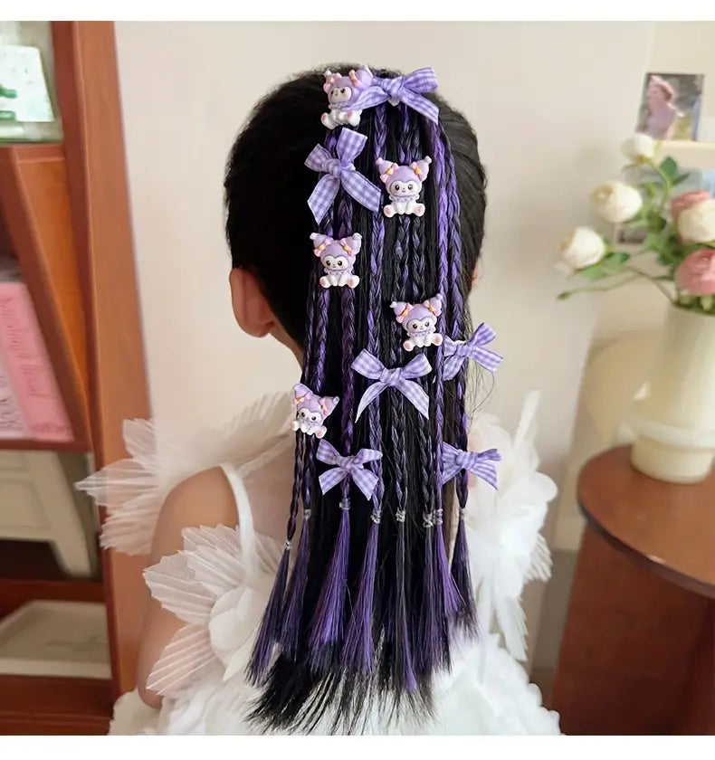   brend peruk to'rnak bosh bandi odamlar uchun yoqimli multfilm ponytail bosh bandi sintetik rezina material tafsilotlari 2