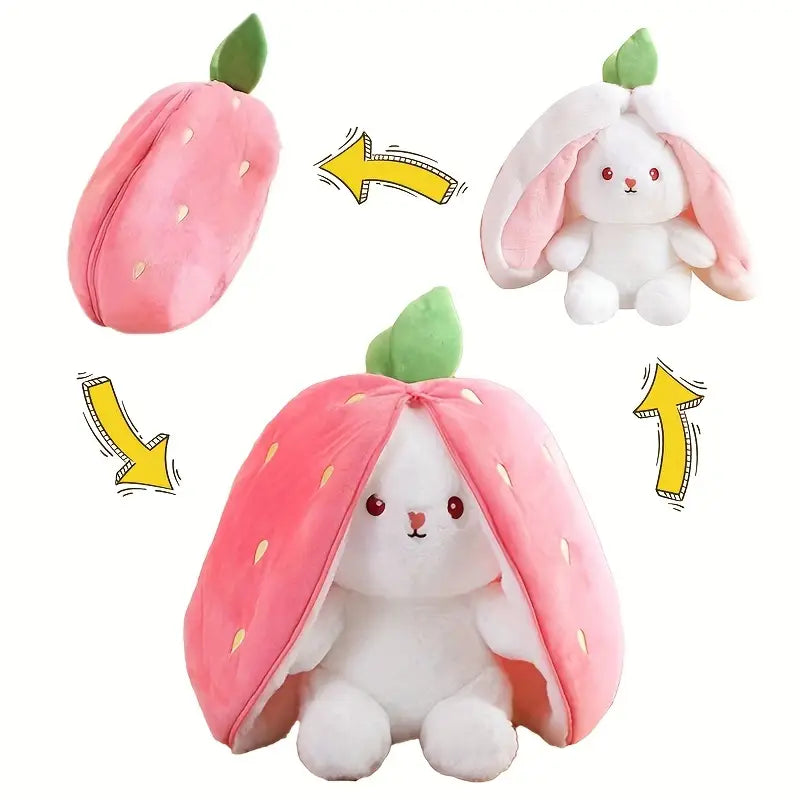 sevimli qulupnay sabzi quyon yumshoq polyester tashqi yostiq bolalar xonasi bezatish uchun tafsilotlar 4