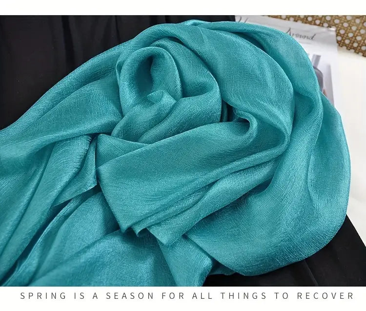 yozgi engil chiffon sharf bir rangli shalvar quyoshdan himoya qilish uchun konditsioner bilan o'ralgan plyaj sochiq tafsilotlari 1