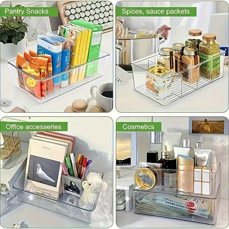 1 2 dona saqlash tashkiloti oziq-ovqat saqlash tashkilotchisi toza plastik olib tashlanadigan atıştırmalık tashkilotchisi ombor tashkiloti saqlash tokchalari 3 bo'linma bilan oshxona shkaflari uchun atıştırmalık paketlari ziravorlar oshxona jihozlari tafsilotlari 4