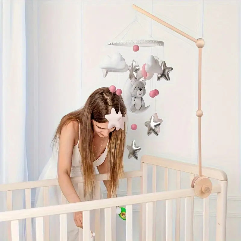 soporte móvil de pared para habitación, brazo móvil de madera, brazo móvil ajustable, colgador fijo para decoración de habitación, regalo de Halloween y Navidad, detalles 9