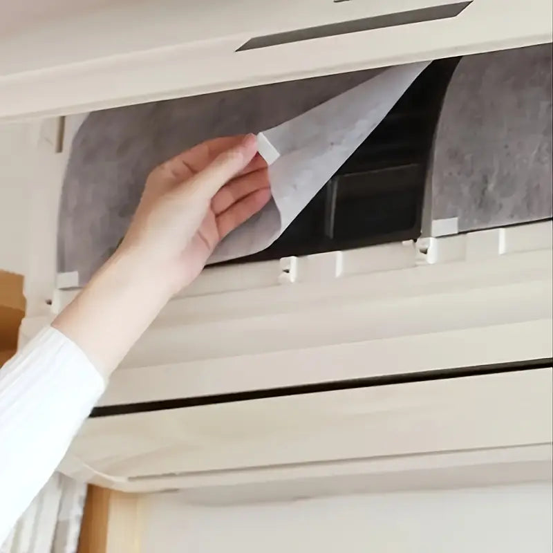 2 piezas de papel de filtro de aire a prueba de polvo para mascotas, hogar, fresco, compatible con todas las unidades de aire acondicionado, detalles 0