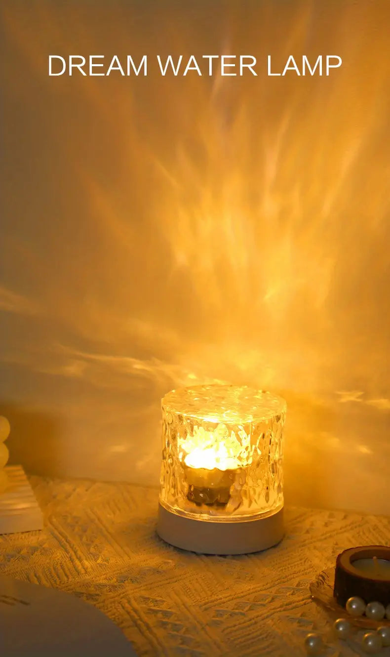 luz nocturna LED recargable por USB con agua, lámpara de ambiente ajustable de 7 colores para dormitorio y sala de juegos detalles 0