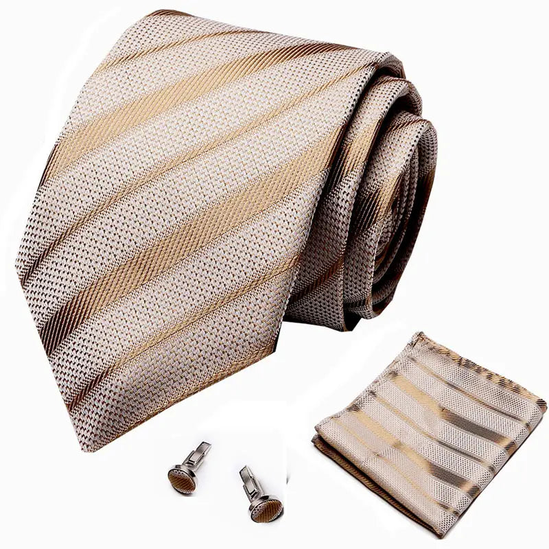 mens gift professional formal business tie clothing dressing accessories business fashion shirt mens tie square scarf cufflinks set birthday gift wedding tie details 1