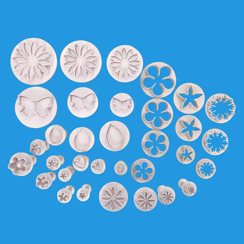 33 dona fondant kesuvchi, tort asboblari, pechenye qoliplari, pechenye bosimli kesgichlar, pechenye qoliplari, DIY hunarmandchilik, 3D pishirish to'plamlari, yangi qolip, shirinlik tayyorlash uchun asboblar, pishirish uchun asboblar, tafsilotlar 8