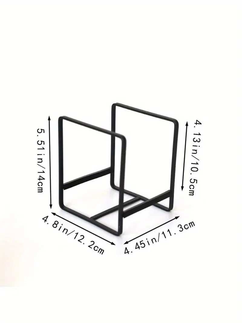 1pc soporte para platos de acero inoxidable, soporte para platos con drenaje, ahorro de espacio vertical, organizador de almacenamiento para armario, para platos, tablas de cortar y tapas de ollas, accesorios de cocina, detalles 2