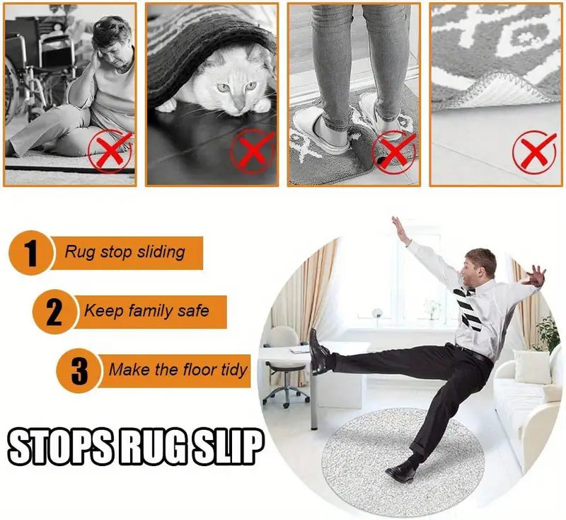 4 8 12 шт. ковровых зажимов с суперлипкостью, против скручивания ковровая лента, нескользящая, чтобы ваш ковер оставался на месте, и углы были плоскими, для углов и краев, обновляемые черные детали 2