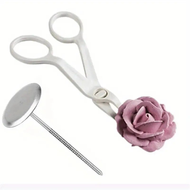 7pcs cake mounting tools rose mounting mouth mounting scissors mounting nails details 4