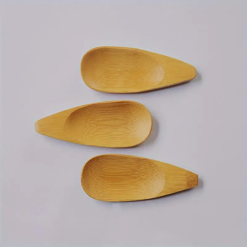 5pcs   mini spoons set natural short handle tea shovels for ceremony dessert ice   accessories details 5