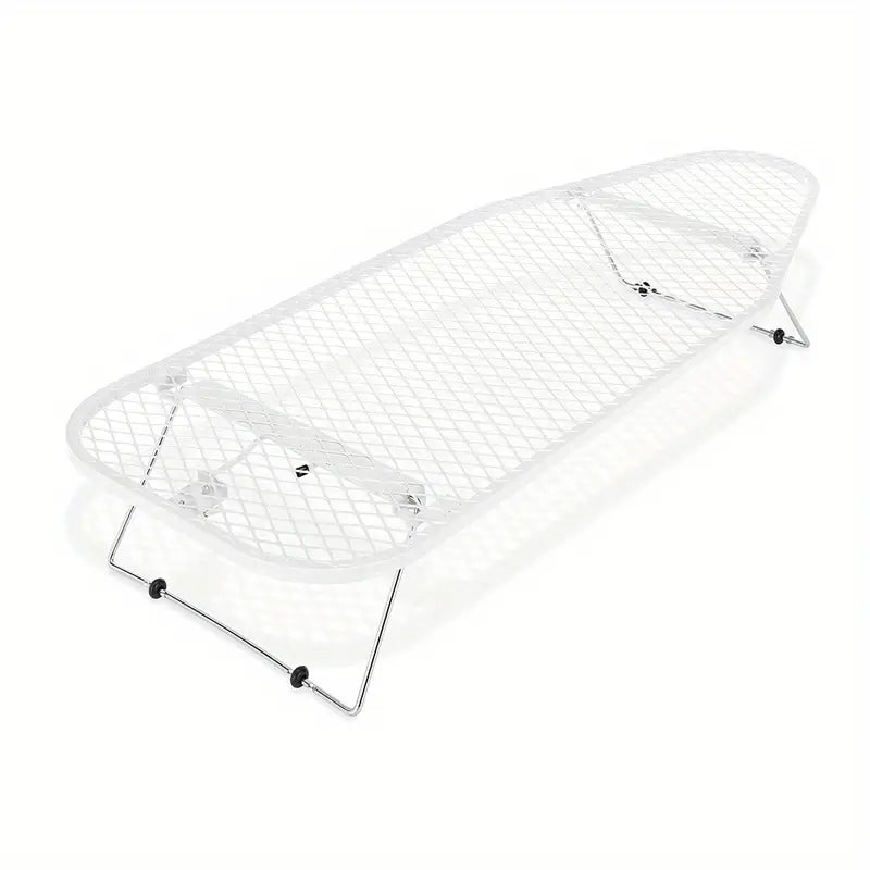 mini folding stencil tabletop ironing board compact and portable ironing board with non stick cover and stencil design details 3