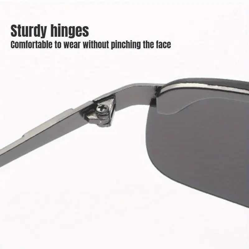 fotochromik gradient moda ko‘zoynaklar erkaklar va ayollar uchun rang o‘zgartiruvchi anti-reflektiv PC linzalar metall ramka tashqarida haydash, baliq ovlash, velosiped uchun ideal tafsilotlar 6