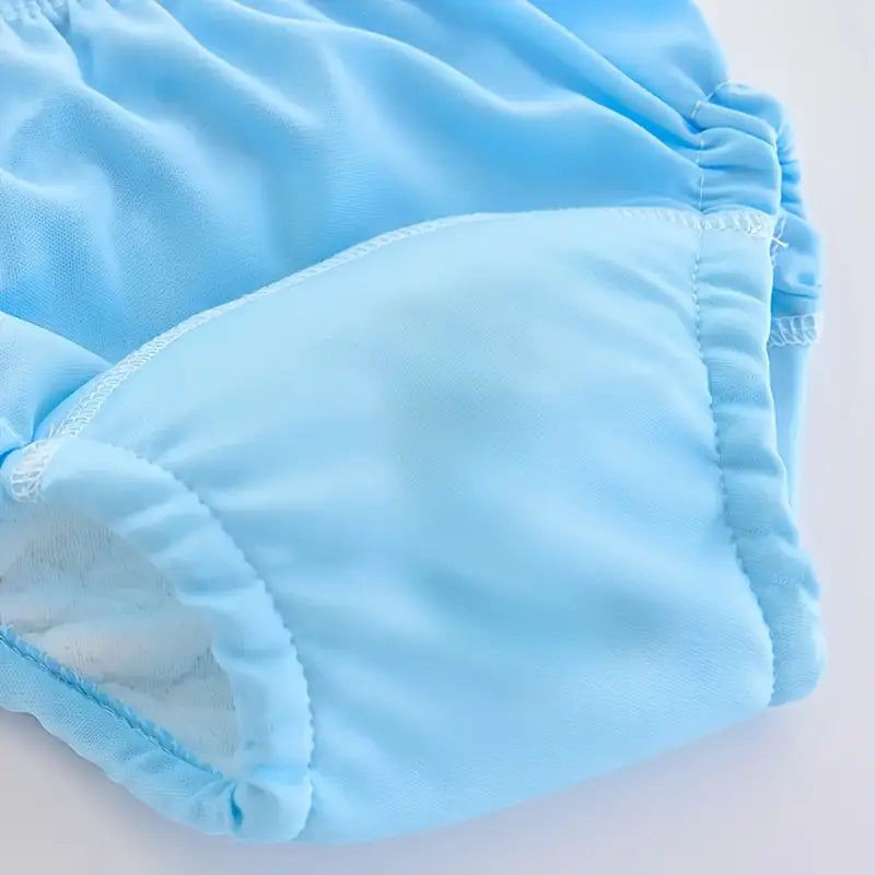 3 шт. мягких дышащих тренировочных штанов из полиэстера, комфортное моющееся нижнее белье для приучения к горшку, в белом цвете, с желтыми деталями 2