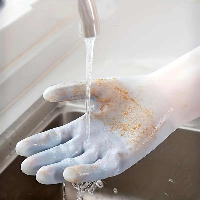 multi purpose household cleaning gloves reusable waterproof dishwashing gloves for kitchen non for laundry housework essential cleaning accessory ideal for living room kitchen use no battery or electricity needed details 9