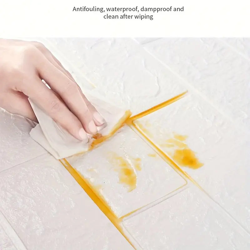   Paneles de pared 3D de autoadhesivo para decoración interior, renovación de baño, detalles 4