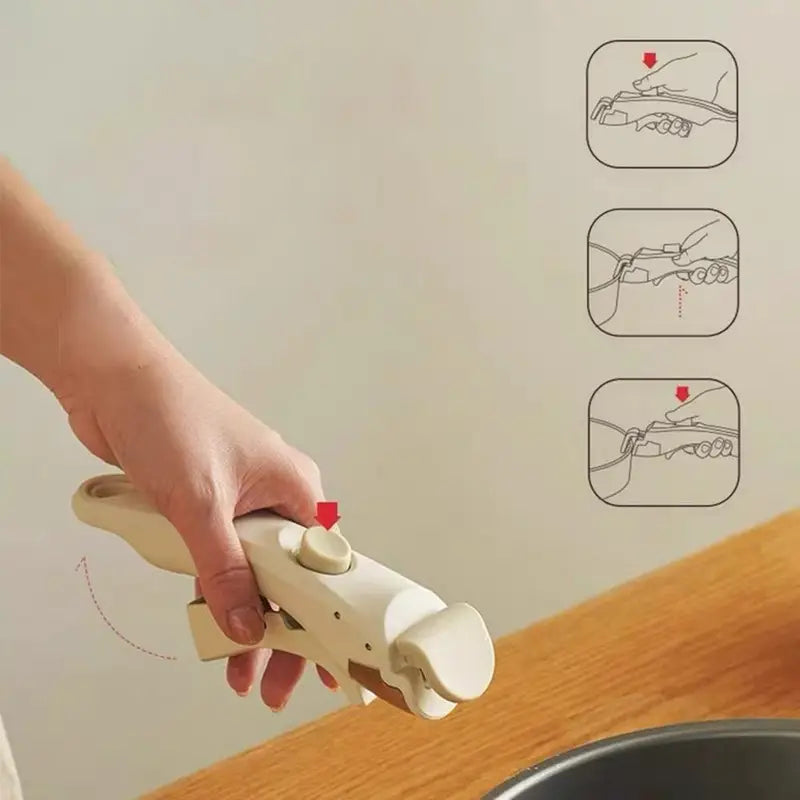 silicone rubber detachable cookware handle universal anti scalding grip for pots and pans heat resistant removable pan handle safe cooking tools use without electricity details 1