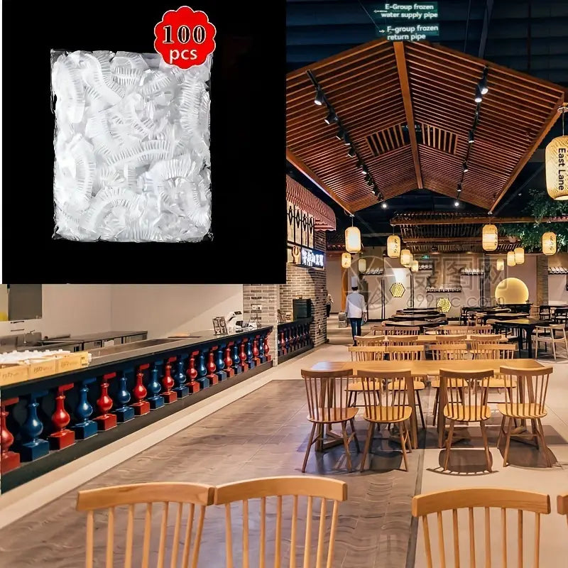 100pcs color plastic wrap cover food grade pe film plastic bag bowl cover   food elastic disposable bowl cover keep your   and secure for restaurants details 3