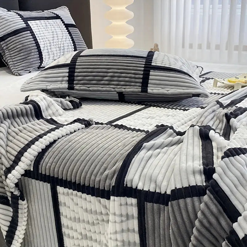 ультра флисовое плед с шикарным принтом, универсальный для дивана, шаль, уютное постельное белье, подарки, дружелюбные детали 7