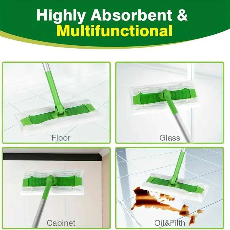 30 dona polyester non woven bir martalik mop padlari, elektrostatik quru tozalash matolari, changni olib tashlash uchun, yashash xonasi, yotoqxona, hammom, hojatxona, oshxona tozalash uchun ideal, tafsilotlar 3