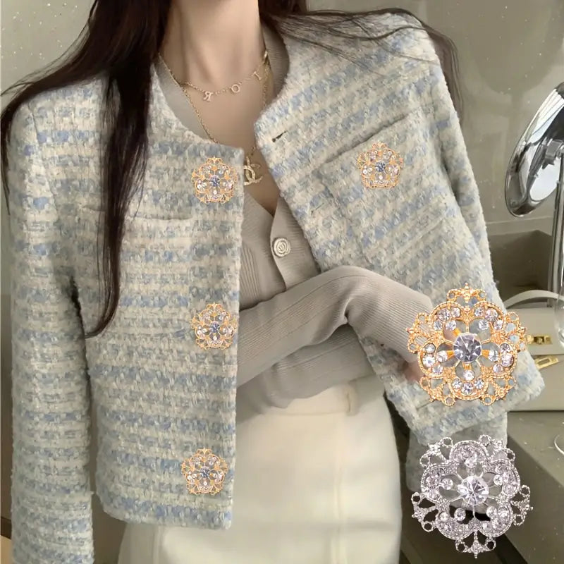 5 ta to'plam nafis sink qotishmasidan yasalgan dumaloq tugmalar, ko'ylaklar, sviterlar, palto uchun ko'p funksiyali moda aksessuari, kiyimlar, poyabzal, shlyapalar, sovg'a qutilari uchun DIY ijodiy zargarlik, dumaloq shakli tafsilotlari 0